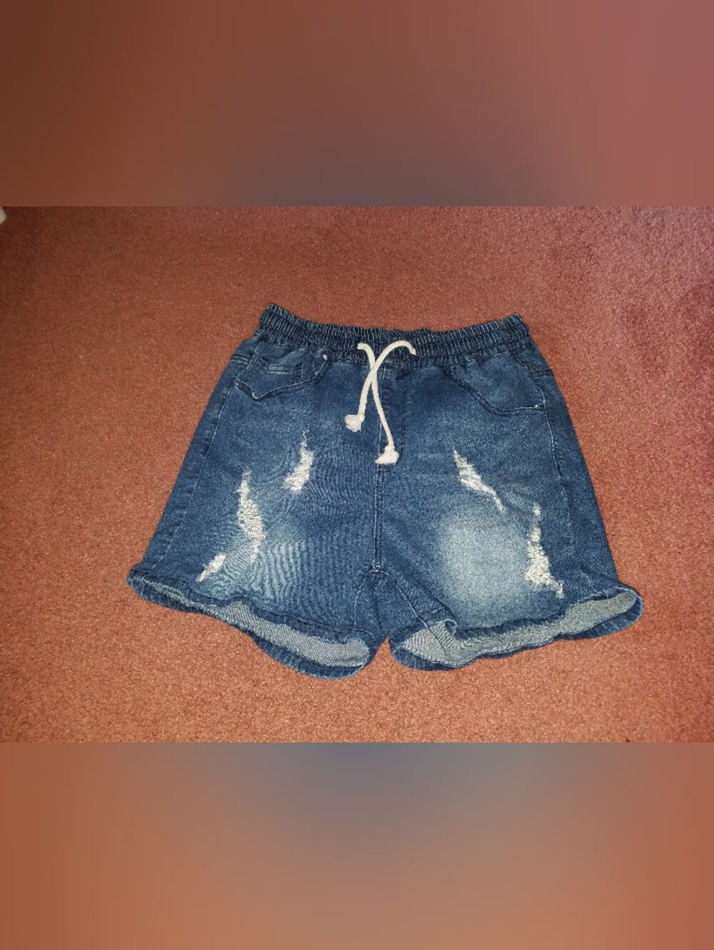 Distressed Shein Curve Shorts